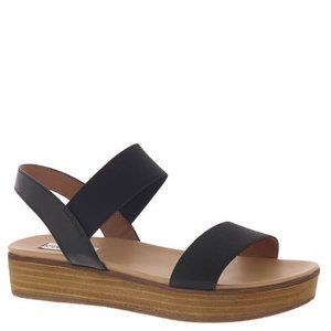Steve Madden Agile Platform Black Sandal